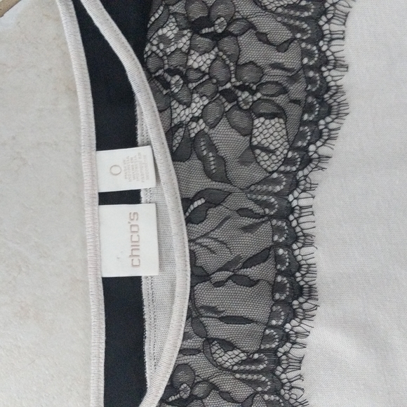 Women's size 0 tan and black top - Picture 2 of 5